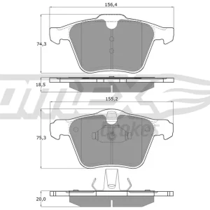 Zestaw klocków hamulcowych, hamulce tarczowe TOMEX BRAKES TX 16-64 Ograniczona ilość
