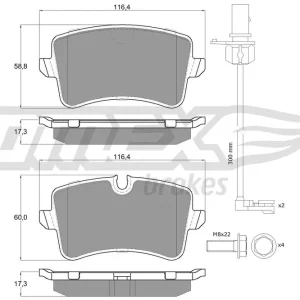 Zestaw klocków hamulcowych, hamulce tarczowe TOMEX BRAKES TX 16-81 Tani