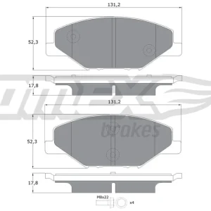 Nowy Zestaw klocków hamulcowych, hamulce tarczowe TOMEX BRAKES TX 16-98