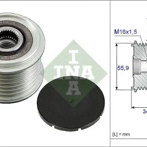 Alternator - sprzęgło jednokierunkowe SCHAEFFLER INA 535 0083 10 Darmowy zwrot