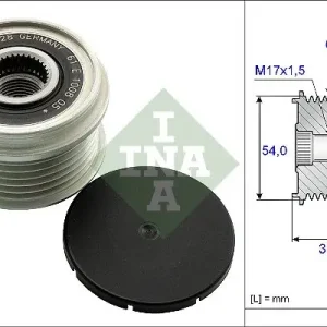 Alternator - sprzęgło jednokierunkowe SCHAEFFLER INA 535 0151 10 Łatwy zwrot