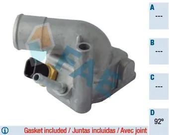 Termostat, płyn chłodzący FAE 5351792 Ostatnie sztuki