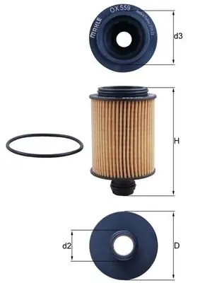 Darmowy zwrot Filtr oleju KNECHT OX 559D