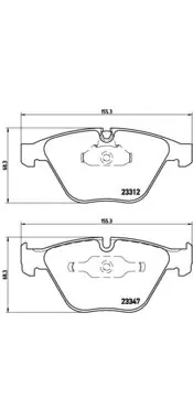 Zestaw klocków hamulcowych, hamulce tarczowe BREMBO P 06 031 Zamów teraz