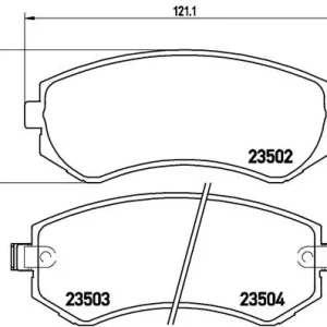 Zniżka Zestaw klocków hamulcowych, hamulce tarczowe BREMBO P 56 039