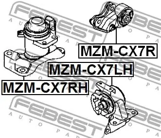 Bestseller PODUSZKA SIL. MAZDA CX-7/CX-9/MPV IIII 2,3/3,7 06-